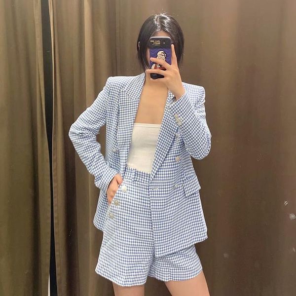 women's suits & blazers women 2021 blazer plaid printing double-breasted long sleeve coat ladies office casual suit jacket, White;black
women's suits & blazers women 2021 blazer plaid printing double-breasted long sleeve coat ladies office casual suit jacket, White;black