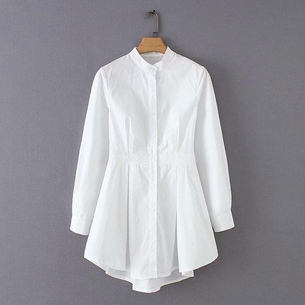 women's blouses & shirts flabbit women two color button closure hem decoration shirt lady stand collar long sleeve casual style blouse, White
women's blouses & shirts flabbit women two color button closure hem decoration shirt lady stand collar long sleeve casual style blouse, White