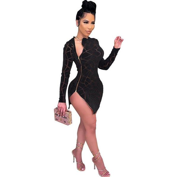 women's dress hollow flocking long-sleeved fashion one-step skirt, Black;gray
women's dress hollow flocking long-sleeved fashion one-step skirt, Black;gray