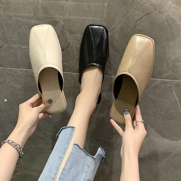 shoes woman 2021 square heel slippers casual cover toe pantofle low block luxury flat fabric rome rubber pu slides sli, Black
shoes woman 2021 square heel slippers casual cover toe pantofle low block luxury flat fabric rome rubber pu slides sli, Black