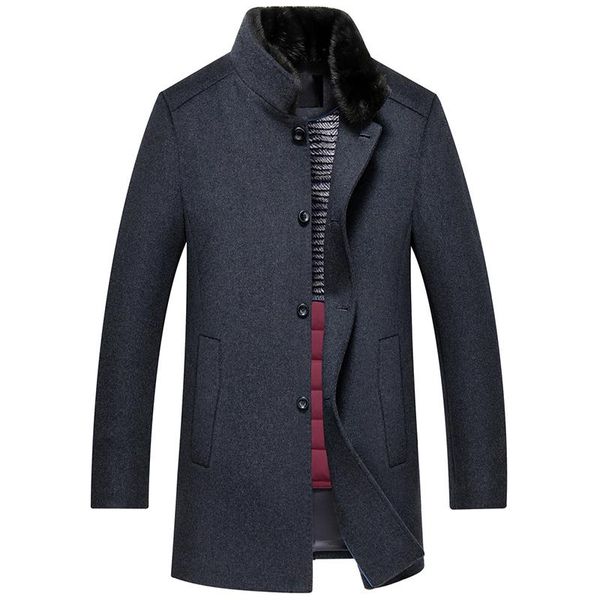 men's wool & blends 2021 detachable real fur collar men winter coat removable down filler blouson homme hiver, Black
men's wool & blends 2021 detachable real fur collar men winter coat removable down filler blouson homme hiver, Black
