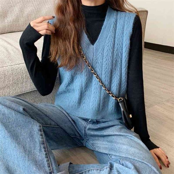 solid knitted sweater vest women short elegant v-neck pullover casual sweet harajuku autumn 210519, Black;white
solid knitted sweater vest women short elegant v-neck pullover casual sweet harajuku autumn 210519, Black;white