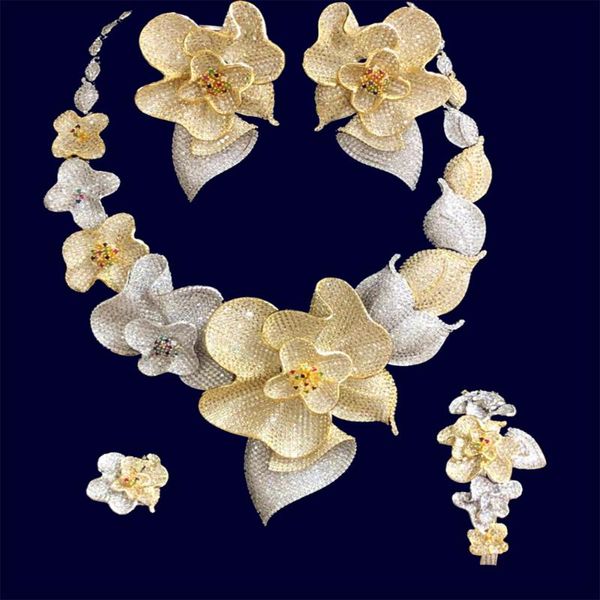 earrings & necklace godki 103mm super luxury begonia flower women wedding naija bride cubic zirconia dubai 4pcs jewelry set high, Silver
earrings & necklace godki 103mm super luxury begonia flower women wedding naija bride cubic zirconia dubai 4pcs jewelry set high, Silver