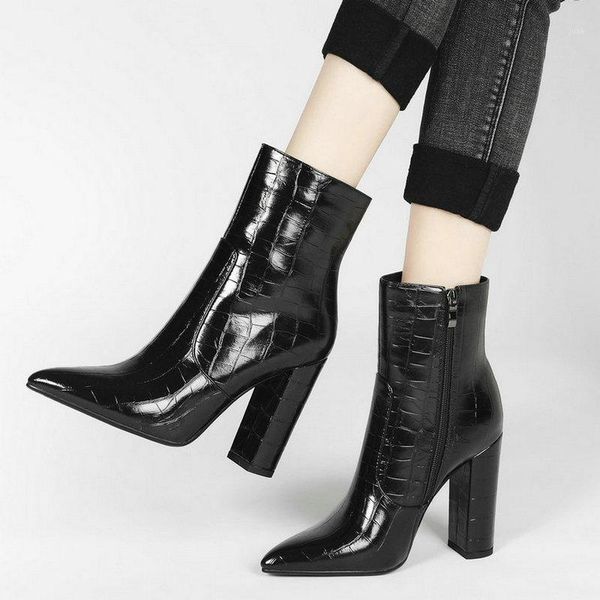 boots 2021 women ankle thick high heel pointed toe shoes zipper ladies autumn winter cow big size 34-431, Black
boots 2021 women ankle thick high heel pointed toe shoes zipper ladies autumn winter cow big size 34-431, Black