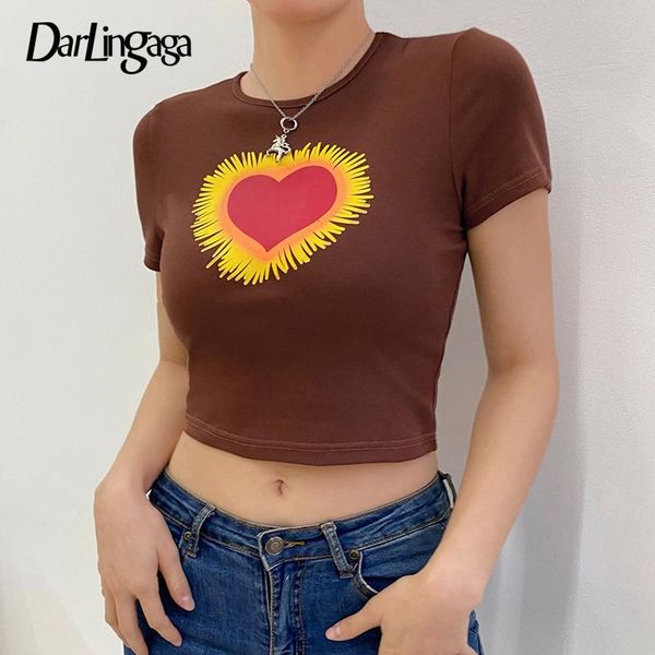 women's t-shirt darlingaga harajuku heart print woman tshirts brown crop short sleeve bodycon kawaii summer gothic tee clothes slim, White
women's t-shirt darlingaga harajuku heart print woman tshirts brown crop short sleeve bodycon kawaii summer gothic tee clothes slim, White