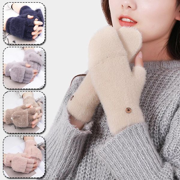 five fingers gloves women girl plush glove female winter warmth student fingerless flip outdoor thickened cold touchscreen mittens, Blue;gray
five fingers gloves women girl plush glove female winter warmth student fingerless flip outdoor thickened cold touchscreen mittens, Blue;gray