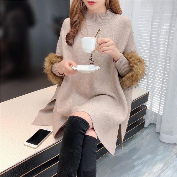 women's sweaters autumn and winter bat shirt half turtleneck sweater outer wear long sleeve loose large size shawl cloak coat, White;black
women's sweaters autumn and winter bat shirt half turtleneck sweater outer wear long sleeve loose large size shawl cloak coat, White;black