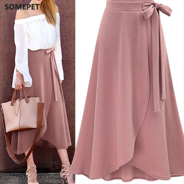 chiffon pink ruffle women's long skirt high waist bowtie split irregular maxi skirts ladies spring winter office clothes female, Black
chiffon pink ruffle women's long skirt high waist bowtie split irregular maxi skirts ladies spring winter office clothes female, Black