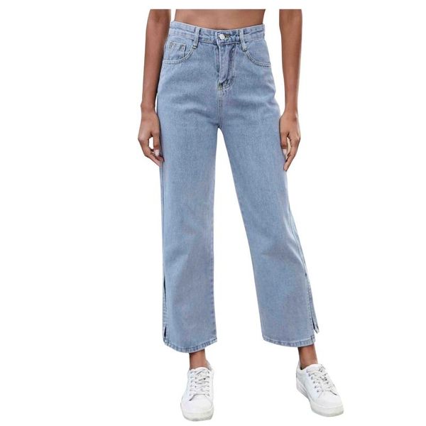 women's jeans woman high waisted korean lady zipper hight waist loose straight leg full length pants pantalon pour femme, Blue
women's jeans woman high waisted korean lady zipper hight waist loose straight leg full length pants pantalon pour femme, Blue