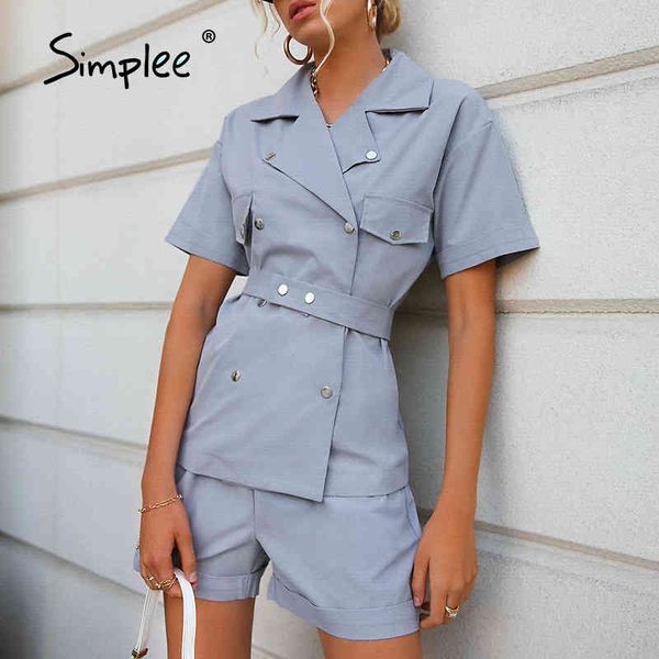 solid sleeve office romper women casual belt spring femal short sets turn down collar playsuit high street 210414, Black;white
solid sleeve office romper women casual belt spring femal short sets turn down collar playsuit high street 210414, Black;white