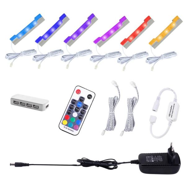 4/6 lamps led rgb glass edge shelf side clip clamp light under cabinet lights with remote controller and eu/us/uk adapter
4/6 lamps led rgb glass edge shelf side clip clamp light under cabinet lights with remote controller and eu/us/uk adapter