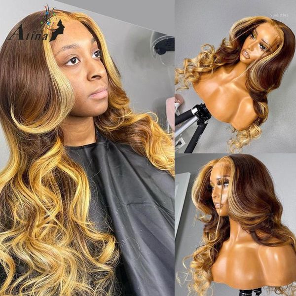 atina highlight colored lace front human hair wig pre plucked honey blonde glueless wavy hd bleach knots with baby wigs1, Black;brown
atina highlight colored lace front human hair wig pre plucked honey blonde glueless wavy hd bleach knots with baby wigs1, Black;brown