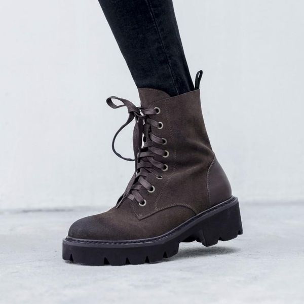 boots pxelena luxury cow suede women lace up zip chunky med heels vintage western cowboy knight ankle autumn 34-41, Black 
boots pxelena luxury cow suede women lace up zip chunky med heels vintage western cowboy knight ankle autumn 34-41, Black