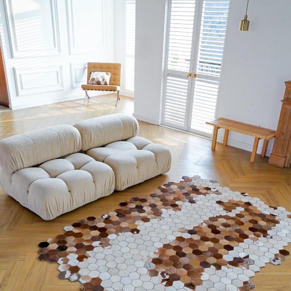 irregular shaped diamond plaid cowhide fur handmade patchwork rug big size unique black and white decoration office carpet carpets
irregular shaped diamond plaid cowhide fur handmade patchwork rug big size unique black and white decoration office carpet carpets