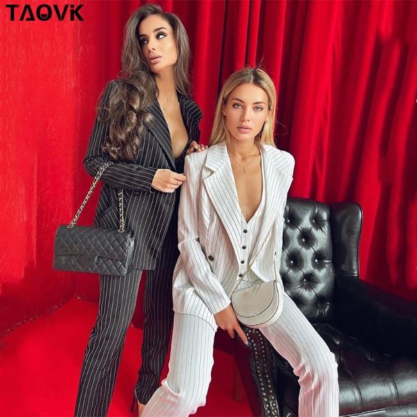 women's two piece pants taovk women suits female pant office lady formal business set uniform work wear blazers and 3 pieces, White
women's two piece pants taovk women suits female pant office lady formal business set uniform work wear blazers and 3 pieces, White