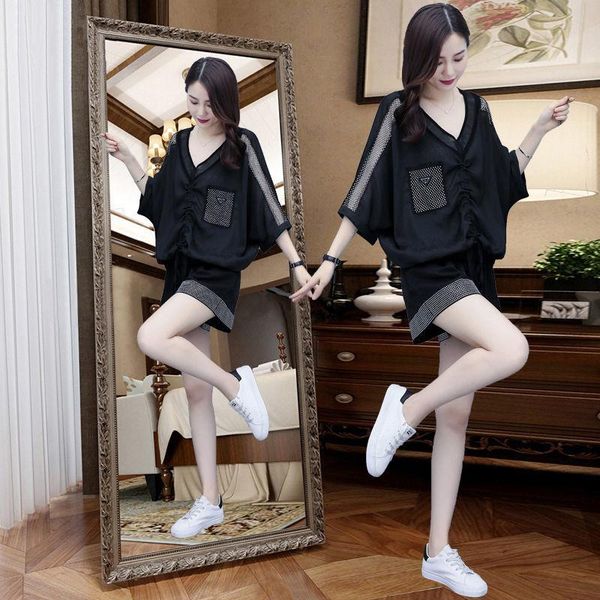 women's tracksuits suit leisure fashion large size slim show high waisted foreign korean style shorts two piece set women 2021 summer, Gray
women's tracksuits suit leisure fashion large size slim show high waisted foreign korean style shorts two piece set women 2021 summer, Gray