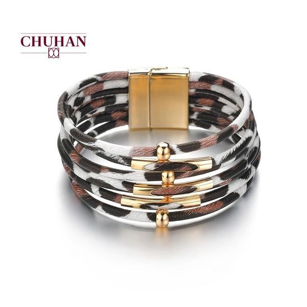 charm bracelets chuhan fashion leopard pattern beaded alloy magnet buckle leather bracelet 2021 selling women layered j246, Golden;silver
charm bracelets chuhan fashion leopard pattern beaded alloy magnet buckle leather bracelet 2021 selling women layered j246, Golden;silver