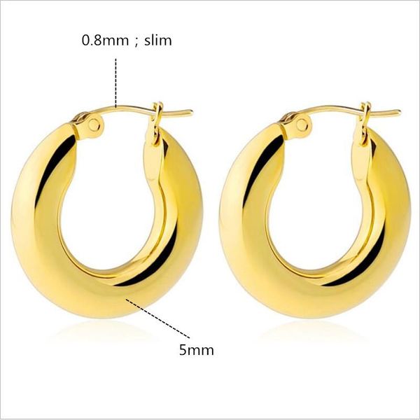 hoop & huggie slim needle 0.8mm thickness 5mm circle stainless steel earrings, Golden;silver
hoop & huggie slim needle 0.8mm thickness 5mm circle stainless steel earrings, Golden;silver