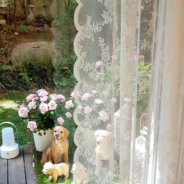 curtain & drapes white sheer curtains window for bedroom living room rod pocket rose knitted lace retro vintage light filtering 1pc tj3776
curtain & drapes white sheer curtains window for bedroom living room rod pocket rose knitted lace retro vintage light filtering 1pc tj3776
