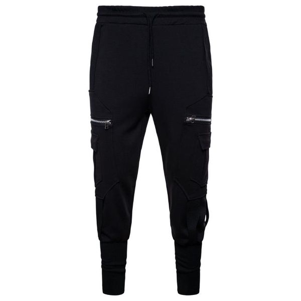 men's zipper multi-pocket elastic waist corset sports slouchy pants european size black harem pantalon homme
men's zipper multi-pocket elastic waist corset sports slouchy pants european size black harem pantalon homme