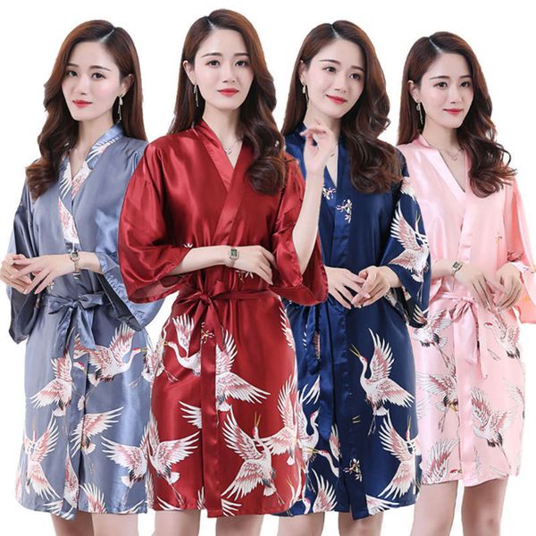 bathrobe silk summer short women's robe crane bathrobe wedding thin bridal morning gown
bathrobe silk summer short women's robe crane bathrobe wedding thin bridal morning gown
