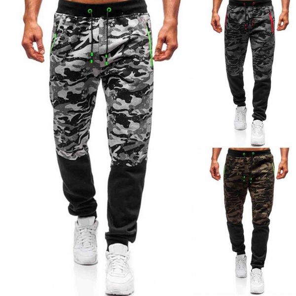 men's pants men sweatpants autumn camouflage elastic waist casual patchwork trousers daily wear pockets zipper ankle-banded, Black
men's pants men sweatpants autumn camouflage elastic waist casual patchwork trousers daily wear pockets zipper ankle-banded, Black