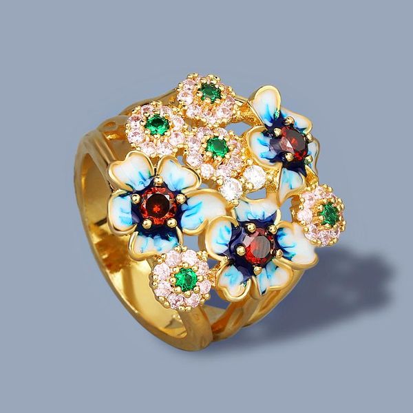 cluster rings small fresh flower red/green zircon ring for women wedding party engagement jewelry gift, Golden;silver
cluster rings small fresh flower red/green zircon ring for women wedding party engagement jewelry gift, Golden;silver