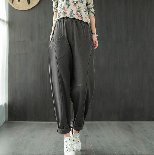 women's pants & capris autumn women retro elastic waist loose all-match trousers 2021 female casual spliced pocket, Black;white
women's pants & capris autumn women retro elastic waist loose all-match trousers 2021 female casual spliced pocket, Black;white