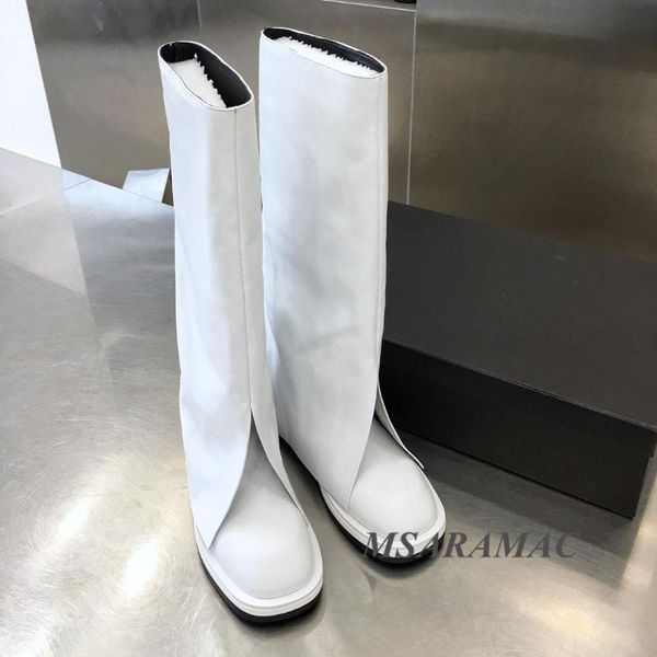 boots fashion white leather double layer pants genuine round toe women party shoes long, Black
boots fashion white leather double layer pants genuine round toe women party shoes long, Black