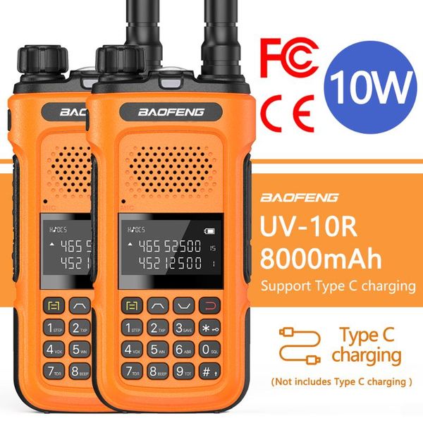2pcs genuine 202 baofeng uv-10r walkie talkie 30km 10w dual band transceiver 136-174&400-520mhz transmitter fcc&ce two way radio
2pcs genuine 202 baofeng uv-10r walkie talkie 30km 10w dual band transceiver 136-174&400-520mhz transmitter fcc&ce two way radio