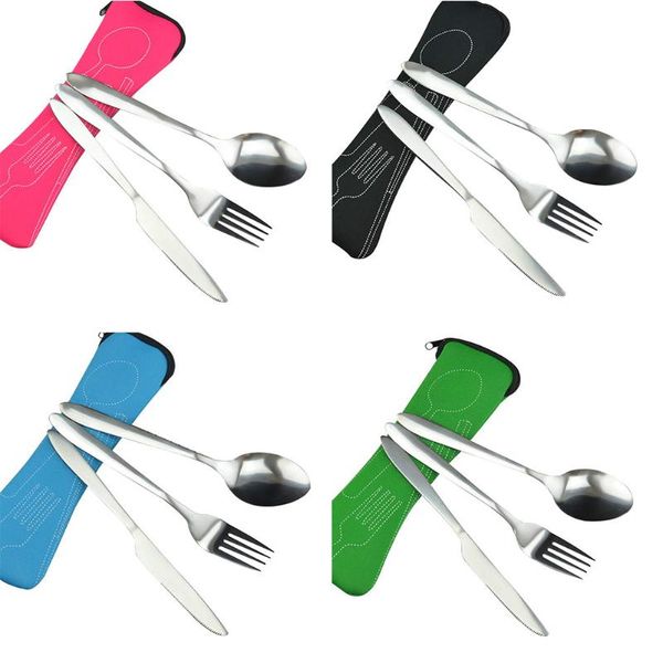 dinnerware sets pcs stainless steel western steak cutlery set with bag portable tableware reusable
dinnerware sets pcs stainless steel western steak cutlery set with bag portable tableware reusable