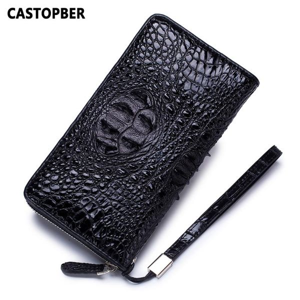 wallets men's black genuine leather wallet with wrist strap crocodile pattern cow long zipper purse day cluthes for man business, Red;black
wallets men's black genuine leather wallet with wrist strap crocodile pattern cow long zipper purse day cluthes for man business, Red;black
