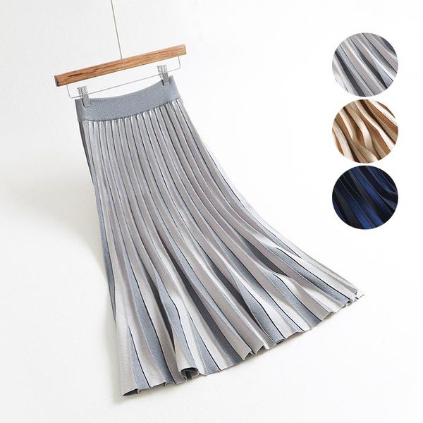 skirts stripe pleated skirt women knitted midi faldas mujer high waist saias warm plus size bottoms winter jupe femme, Black
skirts stripe pleated skirt women knitted midi faldas mujer high waist saias warm plus size bottoms winter jupe femme, Black