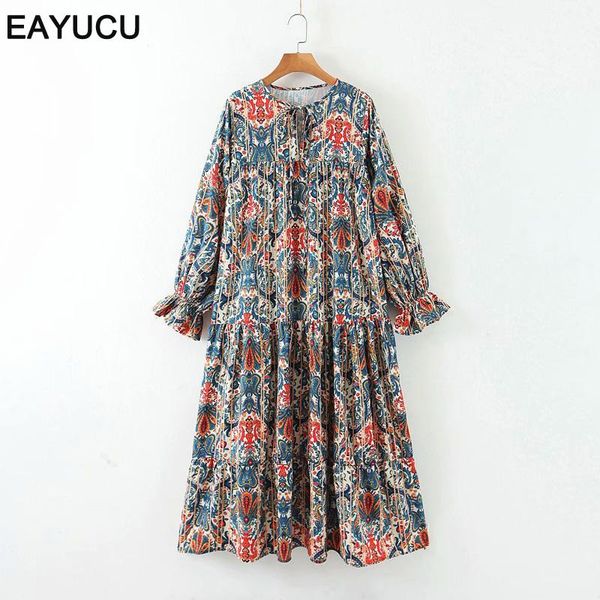 casual dresses eayucu women ruffle bow tie floral print dress long sleeve loose pleated retro midi vestidos mujer ed022, Black;gray
casual dresses eayucu women ruffle bow tie floral print dress long sleeve loose pleated retro midi vestidos mujer ed022, Black;gray