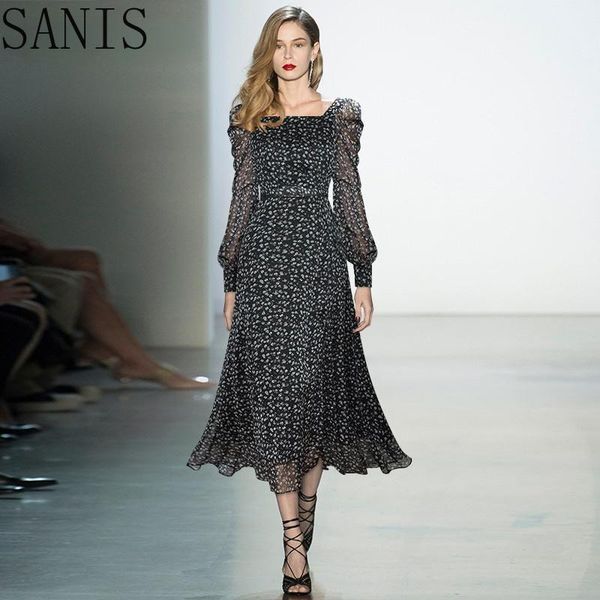 sanis 2021 summer runway black dress women's square collar lantern sleeve floral print long chiffon party gown casual dresses, Black;gray
sanis 2021 summer runway black dress women's square collar lantern sleeve floral print long chiffon party gown casual dresses, Black;gray