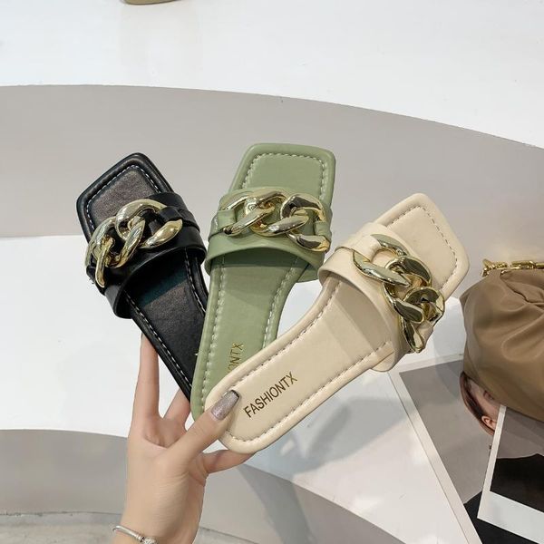 slippers women's 2021 summer transparent chain luxury square head flat heel female plus size outdoor beach comfortable sandals, Black
slippers women's 2021 summer transparent chain luxury square head flat heel female plus size outdoor beach comfortable sandals, Black