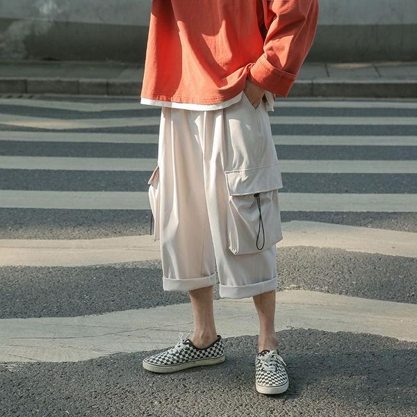 summer wide leg pants men's fashion retro pocket casual men streetwear loose hip hop straight calf-length mens s-2xl, Black
summer wide leg pants men's fashion retro pocket casual men streetwear loose hip hop straight calf-length mens s-2xl, Black
