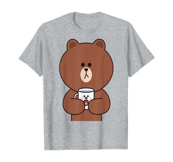 cute brown bear and bunny rabbit t-shirt, White;black