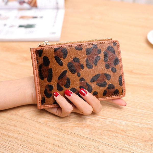 card holders leather holder women short wallet horse fur coin purse female clutches leopard brown black, Brown;gray
card holders leather holder women short wallet horse fur coin purse female clutches leopard brown black, Brown;gray