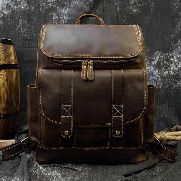 backpack vintage crazy horse leather men multifunction fit 15.6 inch lapbig capacity travel rucksack cowhide daypack for man
backpack vintage crazy horse leather men multifunction fit 15.6 inch lapbig capacity travel rucksack cowhide daypack for man