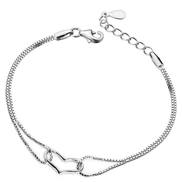 cuff 925 sterling silver romantic lovely fashion female handmade jewelry heart-shaped bracelet, White
cuff 925 sterling silver romantic lovely fashion female handmade jewelry heart-shaped bracelet, White