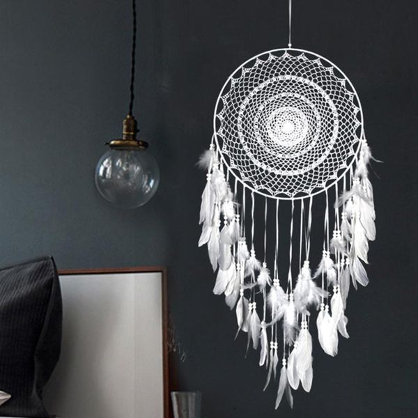 5pcs 40x110cm large dream catching net,white pure hand hook flower feather hanging,fresh fairy wind home net decorative objects & figurines
5pcs 40x110cm large dream catching net,white pure hand hook flower feather hanging,fresh fairy wind home net decorative objects & figurines