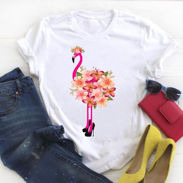 women's t-shirt women flamingo flower elegant beach print travel summer tee tshirt womens female shirt clothes graphic, White
women's t-shirt women flamingo flower elegant beach print travel summer tee tshirt womens female shirt clothes graphic, White