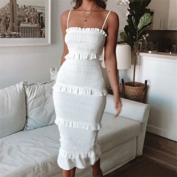 foriddol bodycon slim long dress women spaghetti strap twist summer party ruffles bandage es vestidos plus size 210427, Black;gray
foriddol bodycon slim long dress women spaghetti strap twist summer party ruffles bandage es vestidos plus size 210427, Black;gray