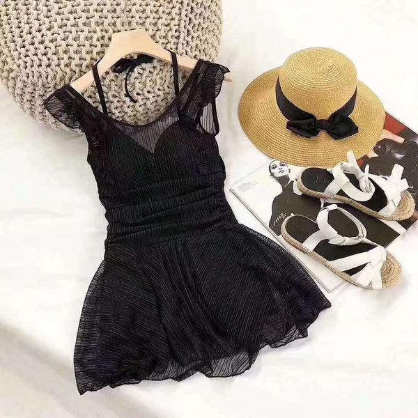 dongdamen goddess south korea one piece bikini cover belly show thin lace skirt style black spring swimsuit, White;black
dongdamen goddess south korea one piece bikini cover belly show thin lace skirt style black spring swimsuit, White;black