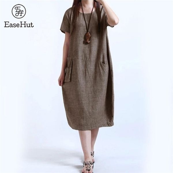 easehut fashion women casual loose dress solid color short sleeve pocket summer vintage midi long dress plus size 5xl robe 210331, Black;gray
easehut fashion women casual loose dress solid color short sleeve pocket summer vintage midi long dress plus size 5xl robe 210331, Black;gray