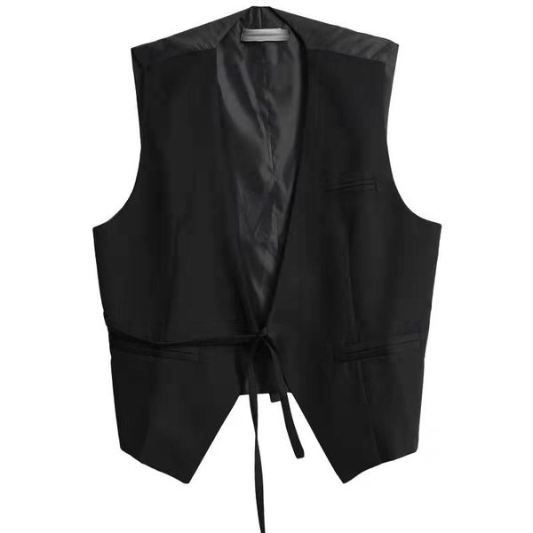 men's vests waistcoat japanese classic simple small asymmetrical design lace loose large size casual, Black;white
men's vests waistcoat japanese classic simple small asymmetrical design lace loose large size casual, Black;white