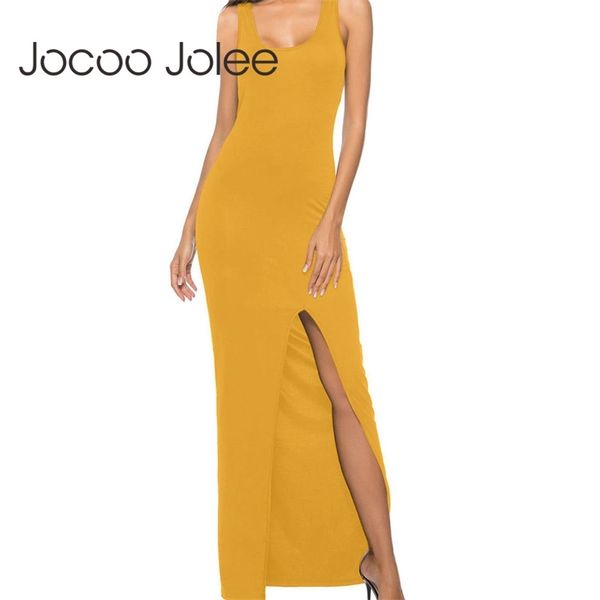 women o neck tank long split maxi casual cotton sleeveless slim pencil evening party dress 210416, Black;gray
women o neck tank long split maxi casual cotton sleeveless slim pencil evening party dress 210416, Black;gray