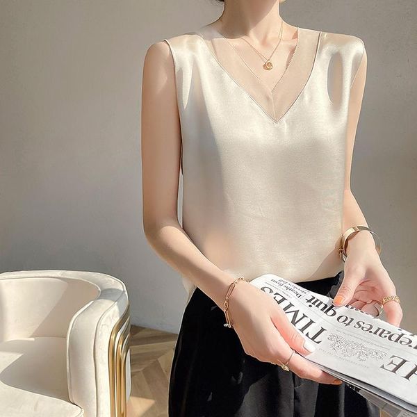women's tanks & camis summer satin camisole v-neck plus size silk splicing gauze white inside join bottoming t-shirt olome
women's tanks & camis summer satin camisole v-neck plus size silk splicing gauze white inside join bottoming t-shirt olome