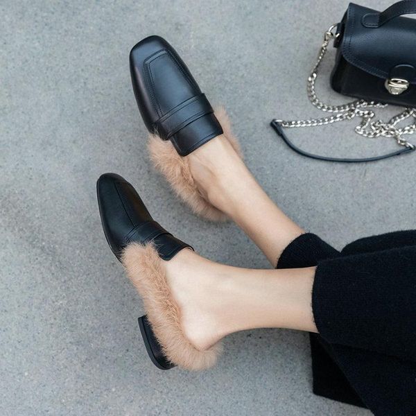 slippers sianie tianie 2021 genuine natural leather winter warm womens outdoor furry slides chunky heels woman fur mules shoes, Black
slippers sianie tianie 2021 genuine natural leather winter warm womens outdoor furry slides chunky heels woman fur mules shoes, Black